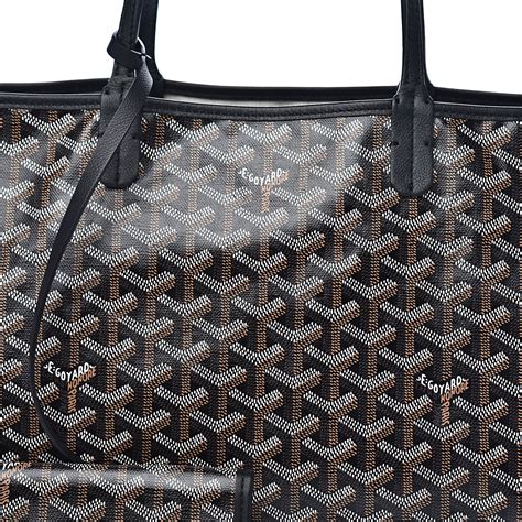 goyard goyardine saint louis pm black|GOYARD Goyardine Saint Louis PM Black.